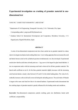 Experimental investigation on crushing of granular material in one