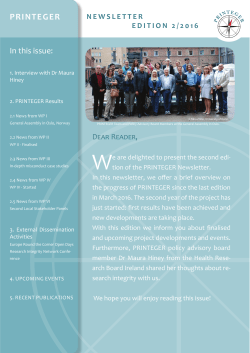 PRINTEGER Newsletter 2/2016