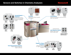 Sensors and Switches in Chemistry Analyzers