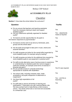 Section 1: How does the school deliver the curriculum