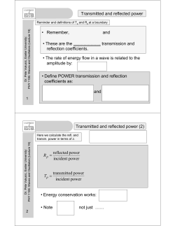 and Transmitted and reflected power