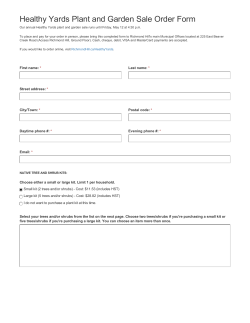 Plant and Garden Sale Order Form - PDF version