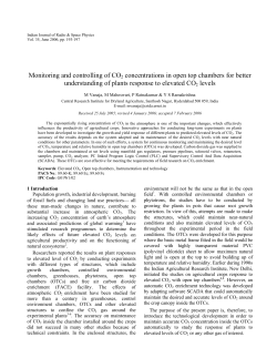 Monitoring and controlling of CO2 concentrations in open