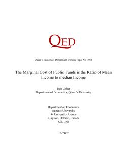 The Marginal Cost of Public Funds is the Ratio of Mean Income to