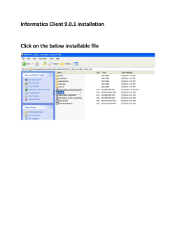 Informatica Client 9.0.1 installation Click on the below installable file