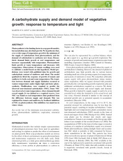 A carbohydrate supply and demand model of vegetative growth