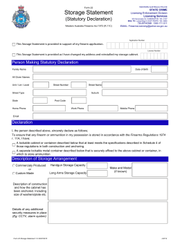 Form 22 Storage Statement