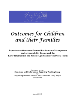 Outcomes for Children Outcomes for Children and their