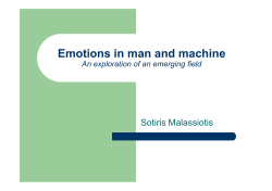 Emotions in man and machine