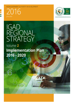 IGAD Regional Strategy, Volume 2: Implementation Plan 2016-2020