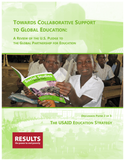 The USAID Education Strategy