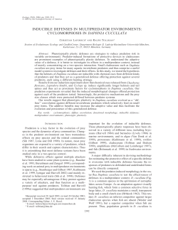 inducible defenses in multipredator environments: cyclomorphosis