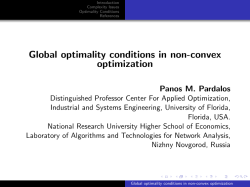 Global optimality conditions in non