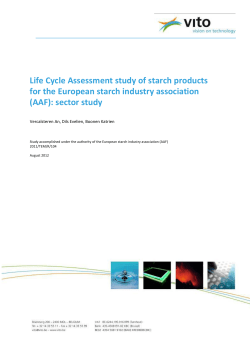 Life Cycle Assessment study of starch products for