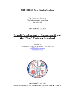 Brandt Development v. Somersworth and the &ldquo;New&rdquo; Variance