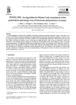 PENELOPE: An algorithm for Monte Carlo simulation of the