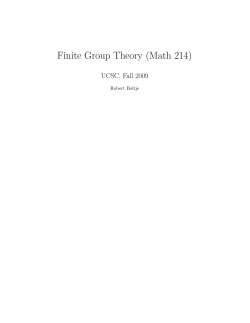 Finite Group Theory (Math 214)