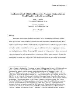 Can Intensive Early Childhood Intervention Programs