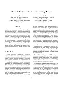 Software Architecture as a Set of Architectural Design Decisions