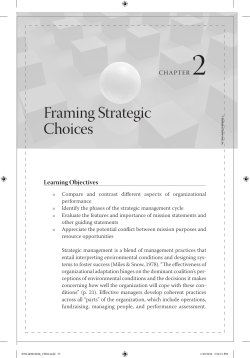 Framing Strategic Choices