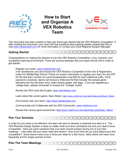 How to Start and Organize A VEX Robotics Team