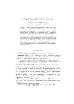 ON QUASI-REDUCTIVE GROUP SCHEMES 1. Introduction In