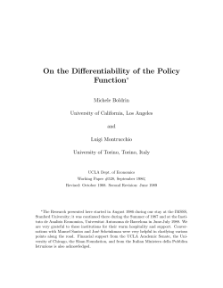 On the Differentiability of the Policy Function