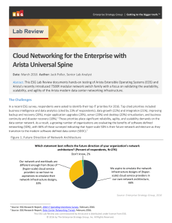 Cloud Networking for the Enterprise with Arista Universal Spine