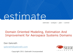 Domain Oriented Modeling, Estimation And