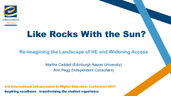 Re-imagining the Landscape of HE and
