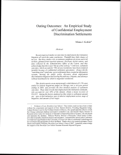 Outing Outcomes - Washington and Lee University