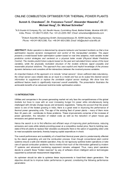 online combustion optimiser for thermal power plants