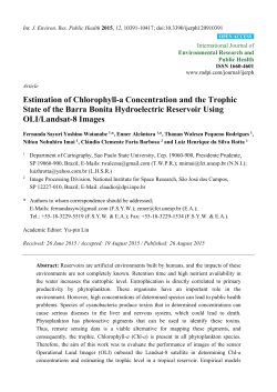 Estimation of Chlorophyll-a Concentration and the Trophic