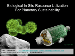 Biological In Situ Resource Utilization For Planetary Sustainability