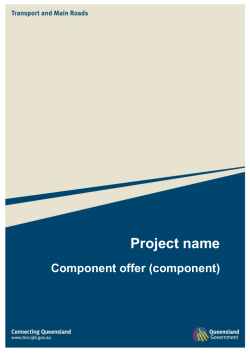 Project name - Department of Transport and Main Roads