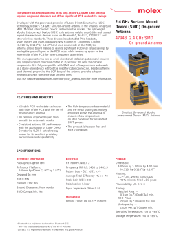 2.4 GHz Surface Mount Device (SMD) On