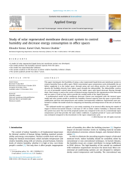 Study of solar regenerated membrane desiccant system to control