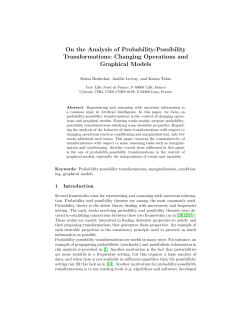 On the Analysis of Probability-Possibility Transformations: Changing