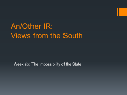 Contemporary International Relations: Views from the South