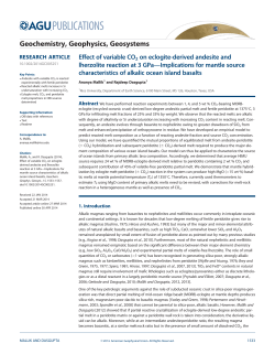 Effect of variable CO2 on eclogitederived andesite and lherzolite