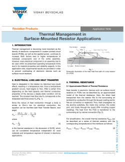 Thermal Management in Surface-Mounted Resistor