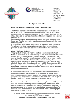 No Space For Hate - National Federation of Gypsy Liaison Groups