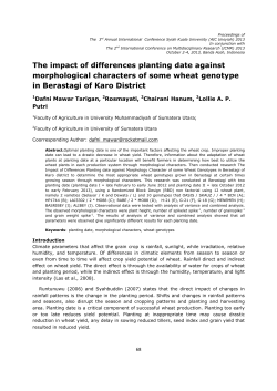 The impact of differences planting date against