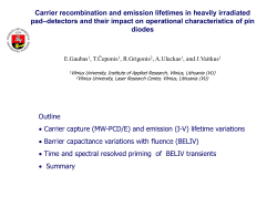 Carrier generation/emission lifetime