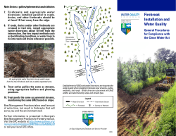 Firebreak Installation and Water Quality