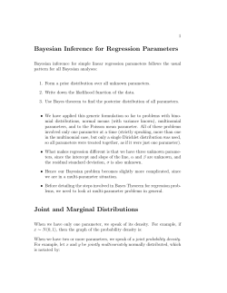 Bayesian Inference for Regression Parameters Joint and Marginal