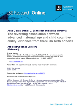 The reversing association between advanced maternal age and