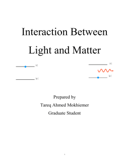 Interaction Between Light and Matter