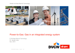 Power-to-Gas: Gas in an integrated energy system