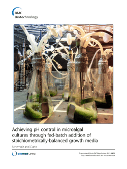 Achieving pH control in microalgal cultures through fed